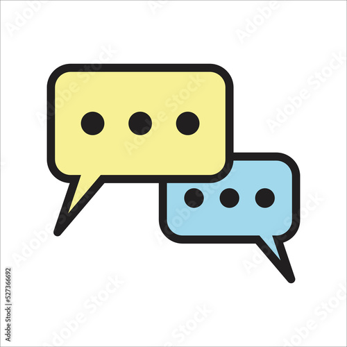 chat icon vector design template