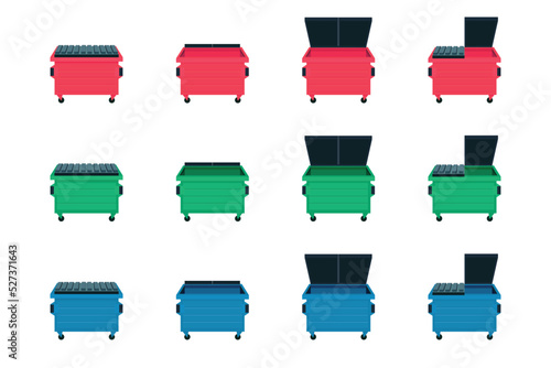 Dumpster design vector flat modern illustration
