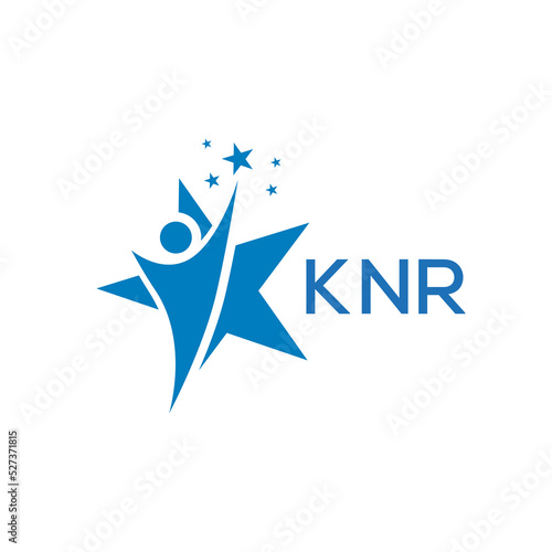 KNR Letter logo white background .KNR Business finance logo design vector image in illustrator .KNR letter logo design for entrepreneur and business.
 photo