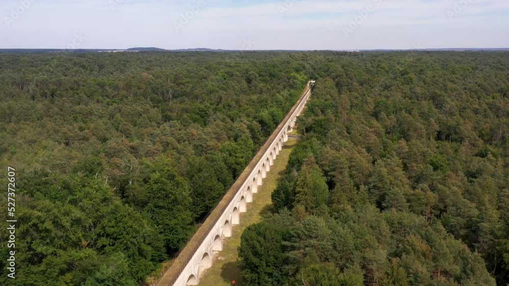 aerial view of the aqueduct of Fontainebleau aerial view of the aqueduct of Fontainebleau