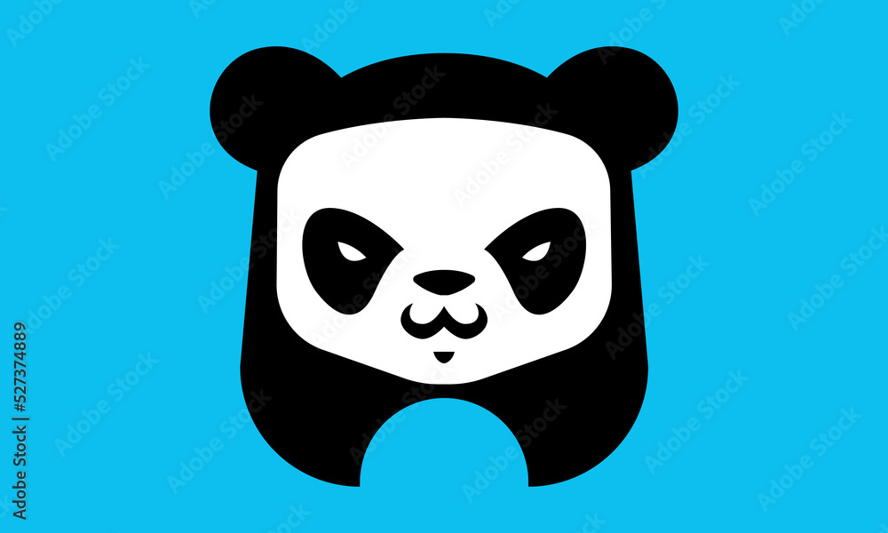 Panda vector illustration sports mascot logo