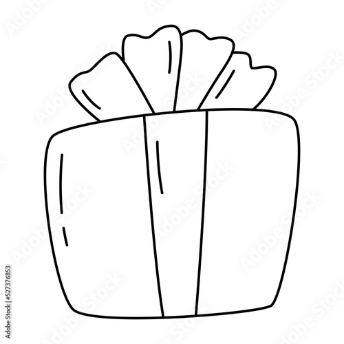 Gift box line outline icon