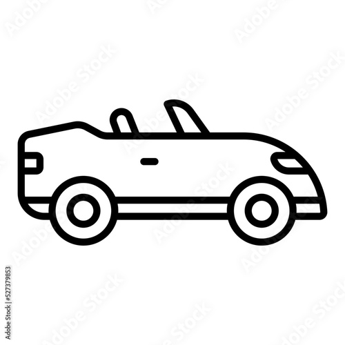 Convertible Car Icon Style