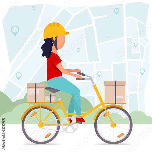 Courier. Delivery by bike. Delivery.