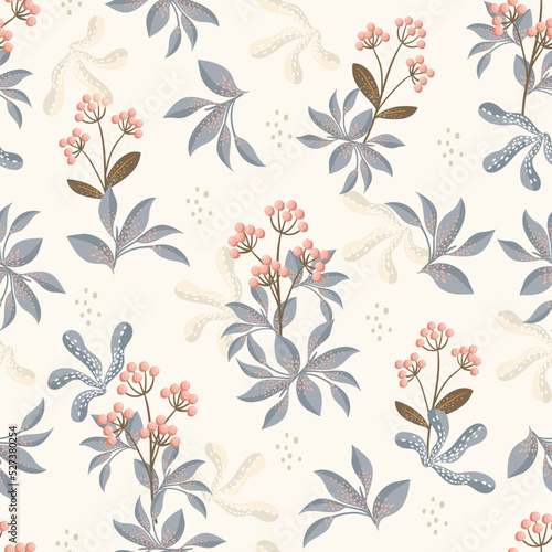 Wallpaper Mural Cozy Autumn leaves. Vector illustration EPS 10 , seamless pattern background of Fall flower season ,Design for fashion Torontodigital.ca