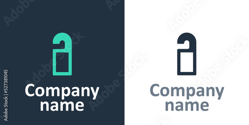 Logotype Please do not disturb icon isolated on white background. Hotel Door Hanger Tags. Logo design template element. Vector
