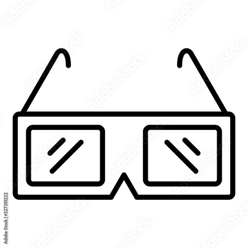 3d Glasses Icon Style