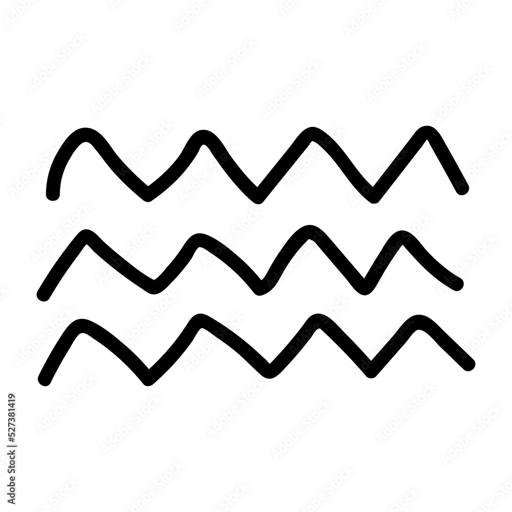 Zigzag outline icon Zigzag outline icon