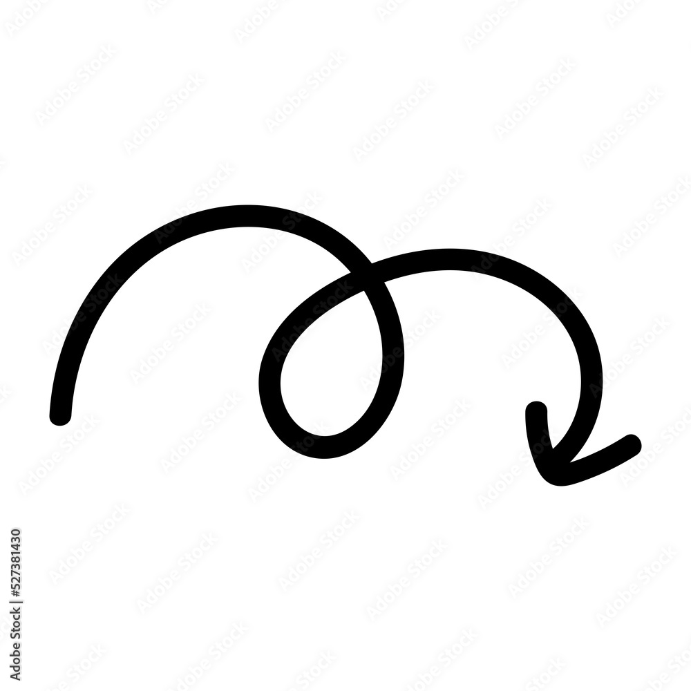 outline Arrow Simple Loop Small doodle icon. outline Arrow Simple Loop Small doodle icon.