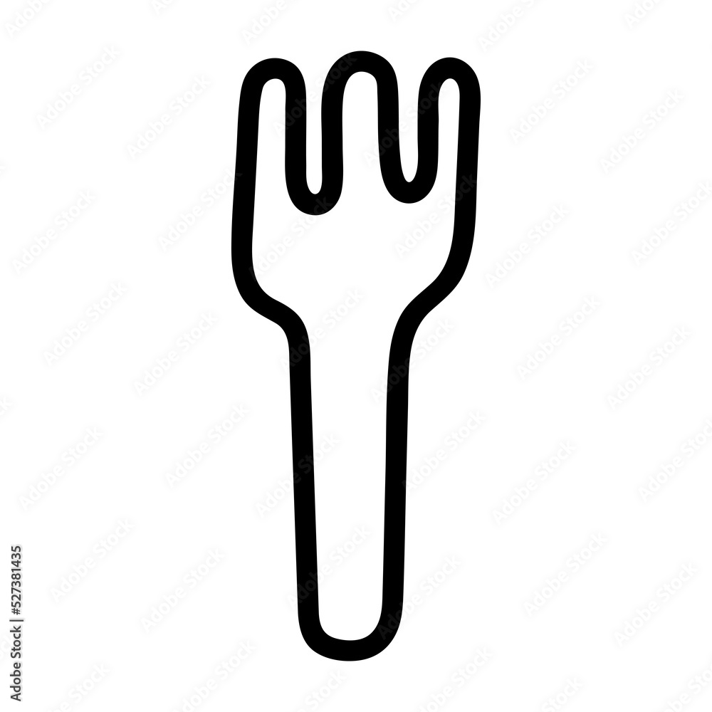 Fork doodle icon. Fork doodle icon.
