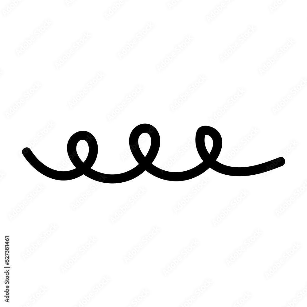 wavy line doodle icon. wavy line doodle icon.