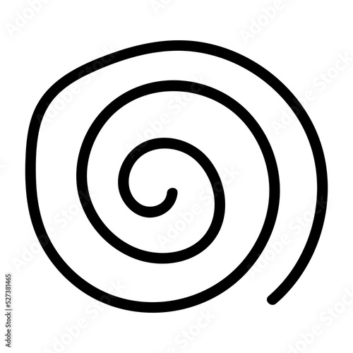 Swirl line doodle icon.
