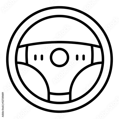 Fotografie, Tablou Steering Wheel Icon Style