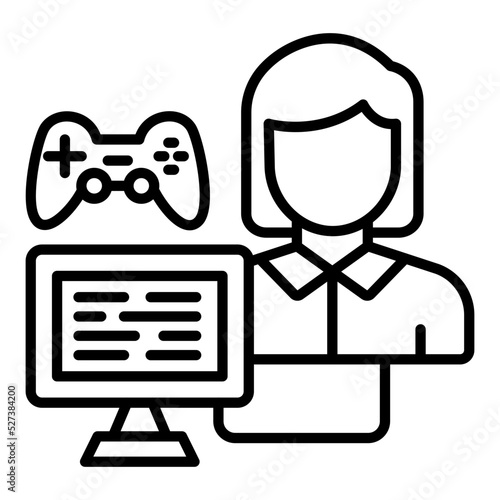 Game Modder Female Icon Style