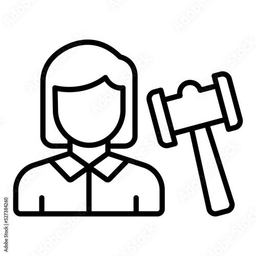 Auctioneer Female Icon Style