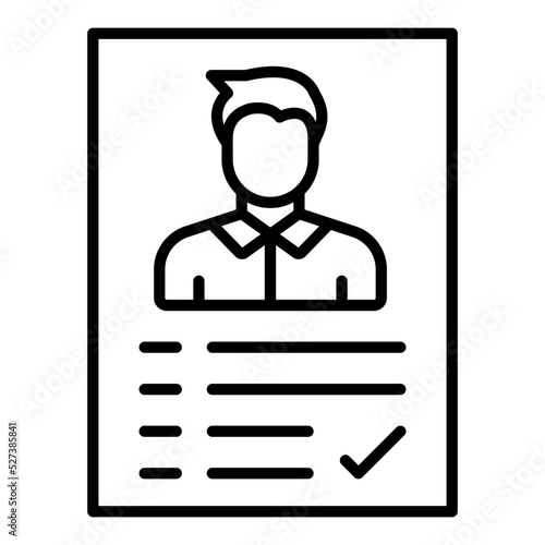 Job Candidate Male Icon Style