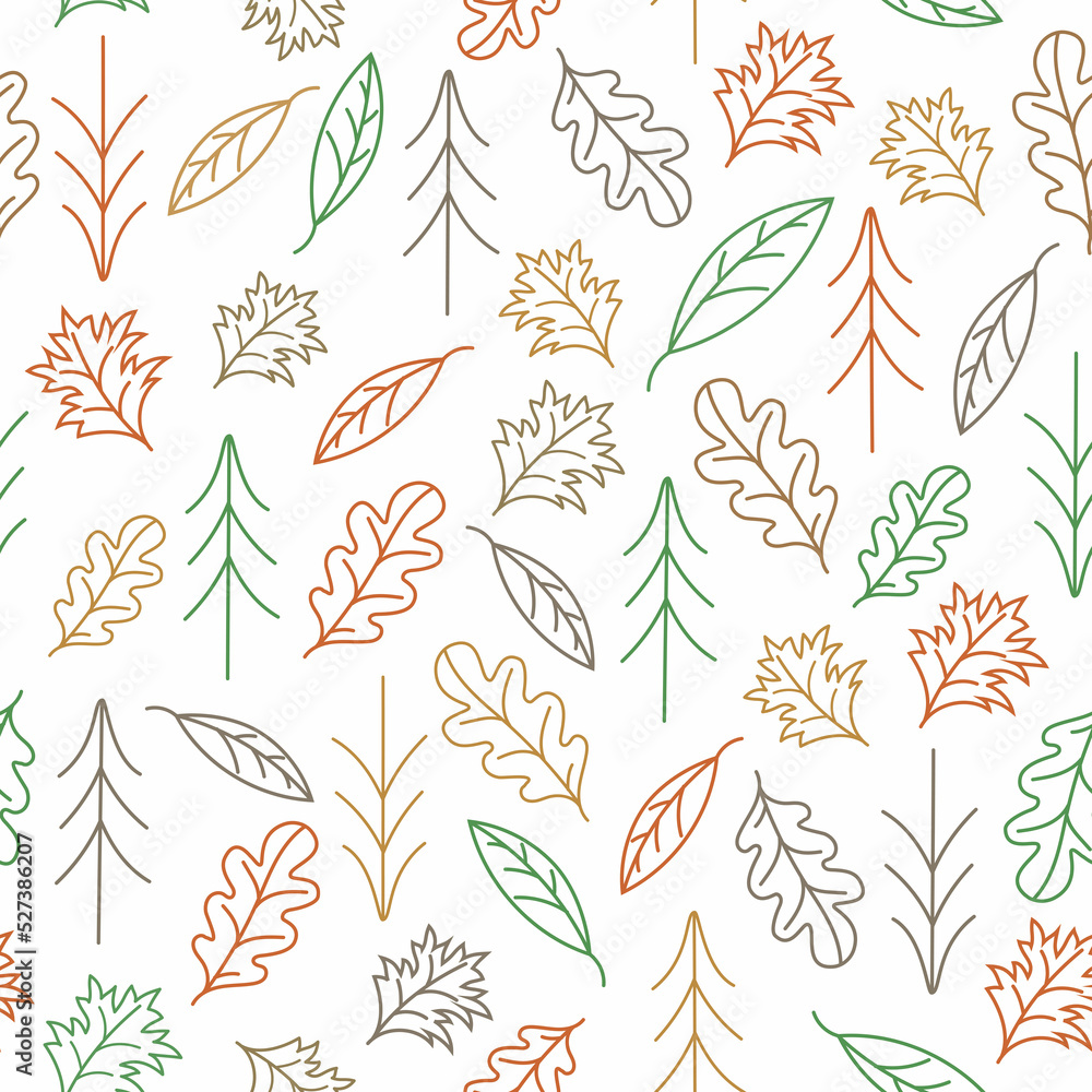 Autumn leaves seamless pattern design Autumn leaves seamless pattern design
