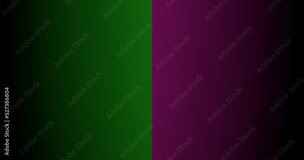 Obraz premium Render with minimalistic pink and green lights with darkening around the edges