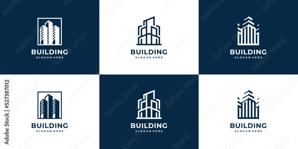 Set of building logo design inspiration