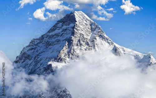 Clouds around the K2 mountain, the second tallest peak on the earth in the Karakoram range, Pakistan photo