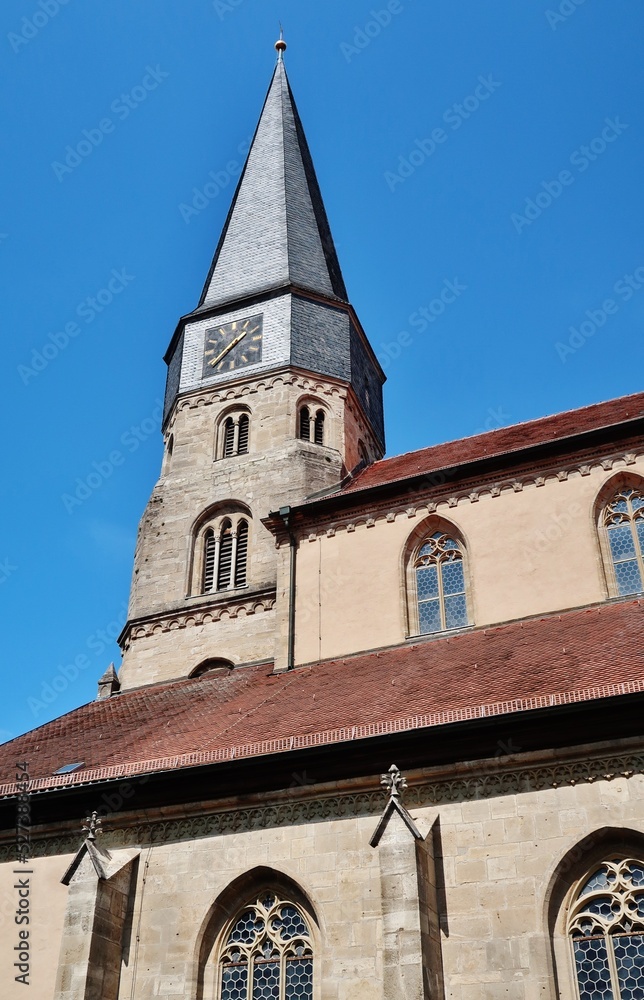 Münnerstadt, Stadtpfarrkirche mit Westturm