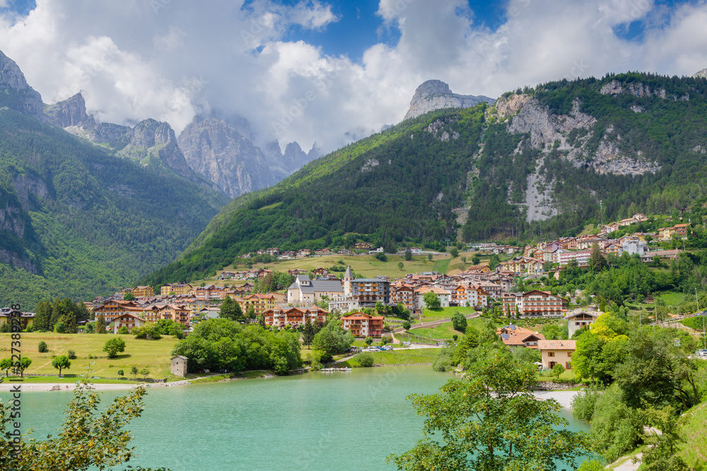 Molveno lake, Trento province, Trentino Alto Adige, Italy.