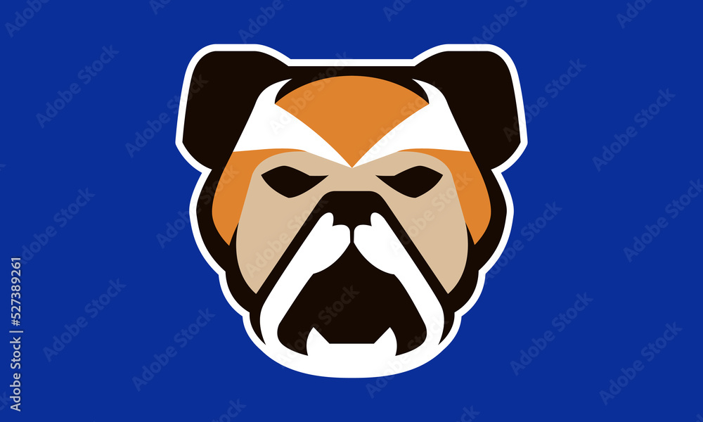 Bulldog sports mascot vector logo