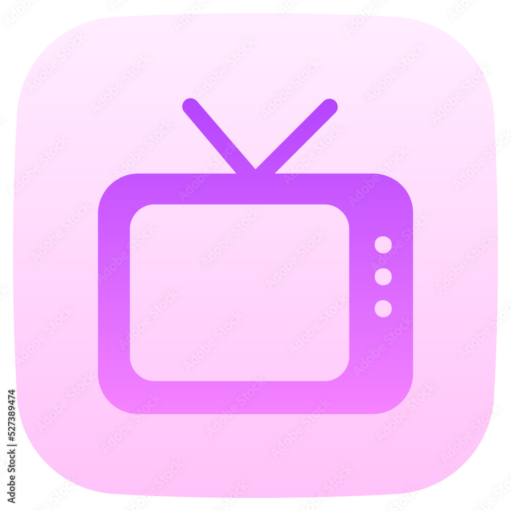 tv app flat gradient icon tv app flat gradient icon
