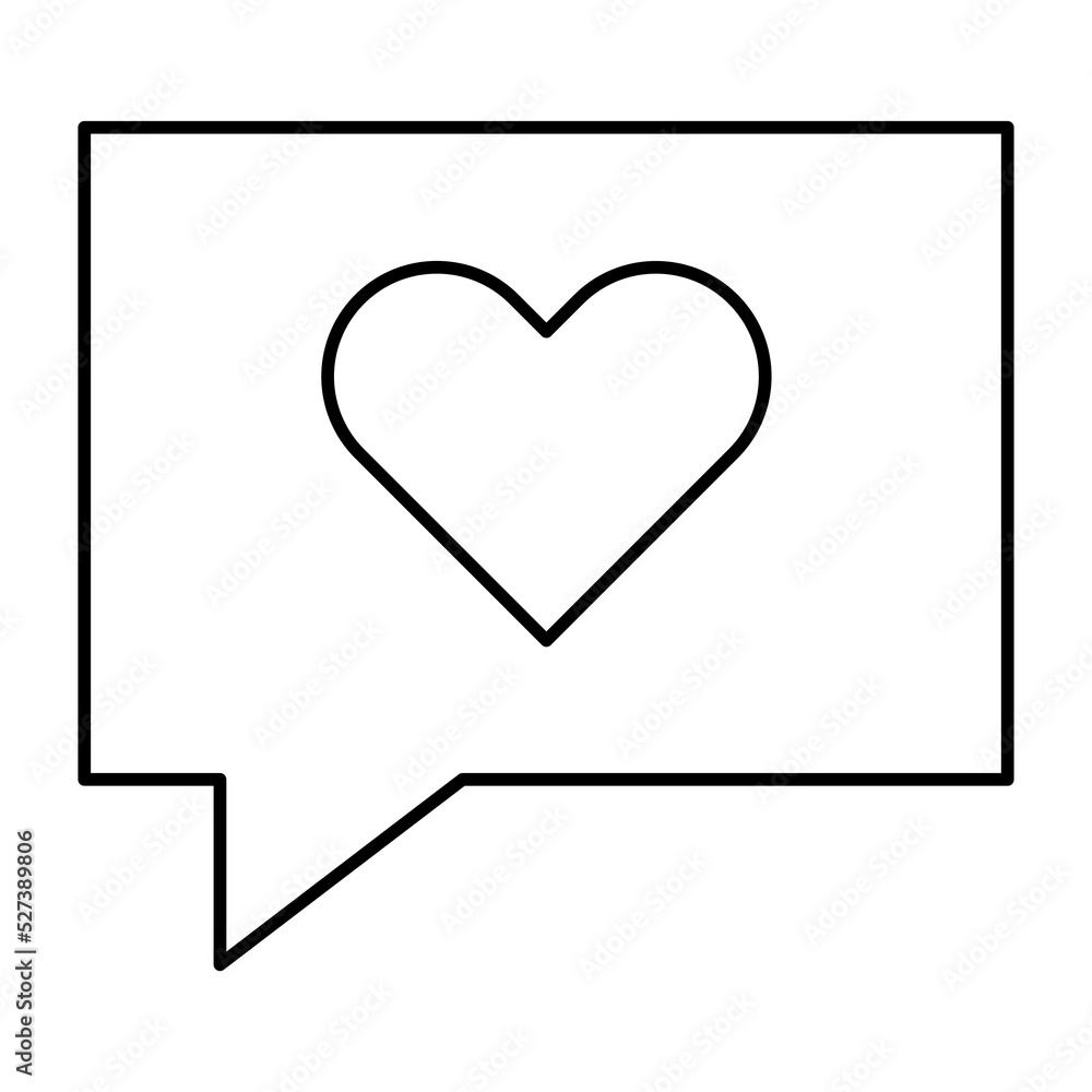 Heart in chat positive feedback like flat Heart in chat positive feedback like flat