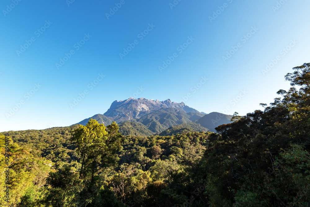 Morning view of Mt. Kinabalu in Kundasang Ranau Sabah