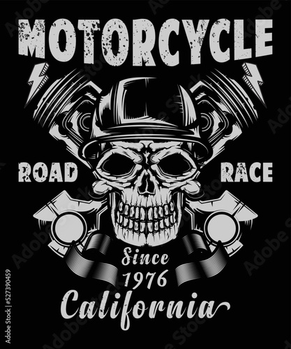 Ride hard king of the road t-shirt design. Motorcycles and biker vintage retro t shirt designs vector illustration for fashion apparel.