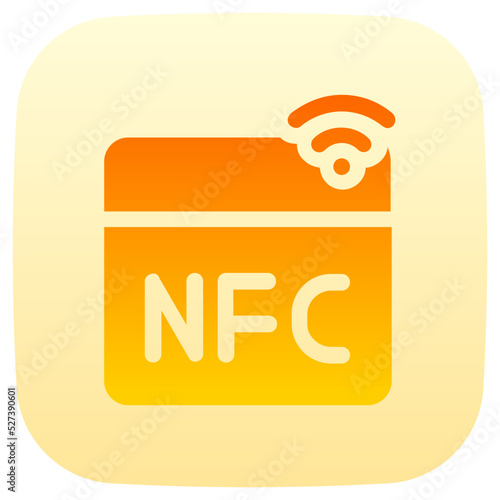 nfc flat gradient icon