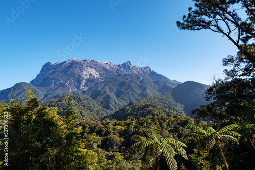 View of Mt. Kinabalu in Kundasang Ranau Sabah  highest mountain in Malaysia