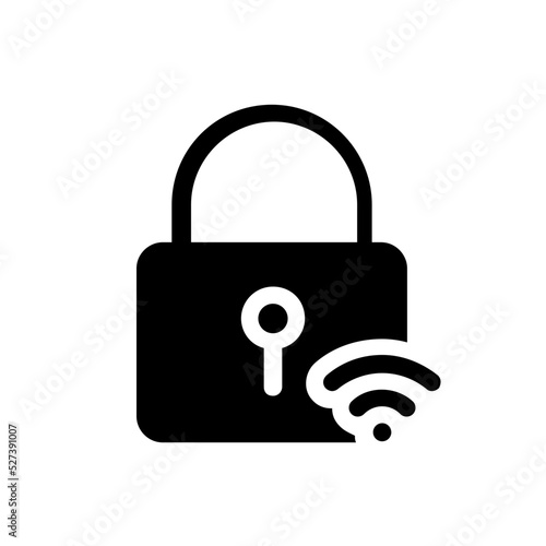 smart lock glyph icon