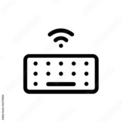 wireless keyboard line icon