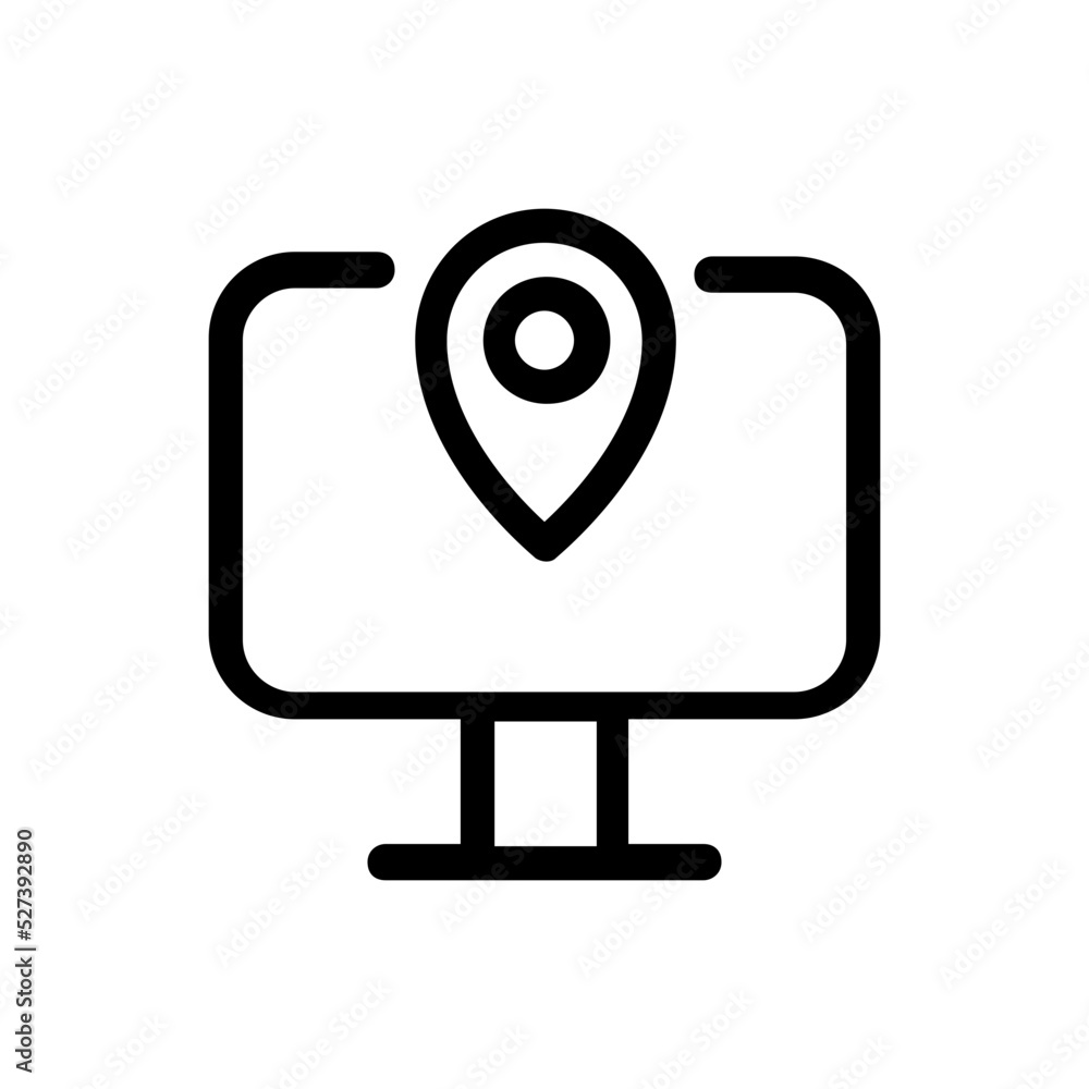 gps line icon gps line icon