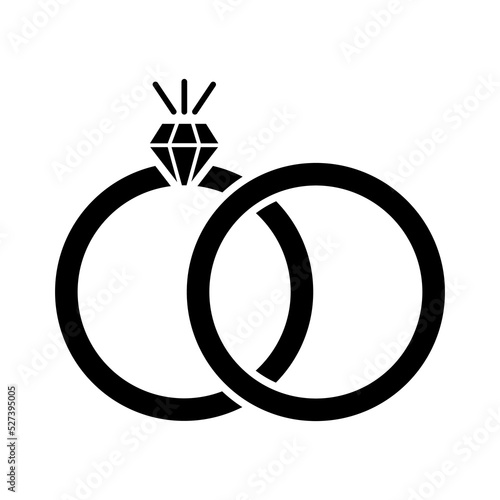 Wedding rings icon. Symbol for website design, logo, app, UI. Vector illustration EPS10