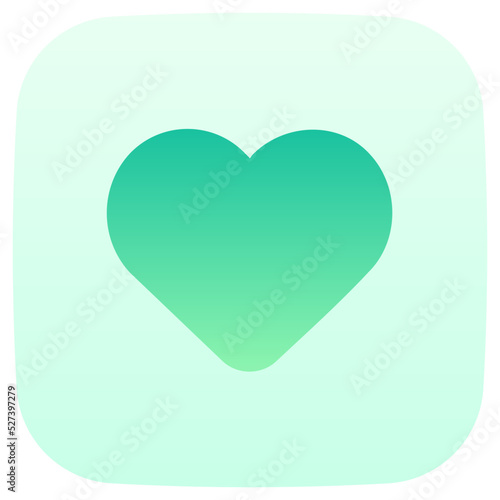 love flat gradient icon