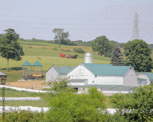 Fotografie Farm life in the rolling wooded countryside of Amish country, Ohio