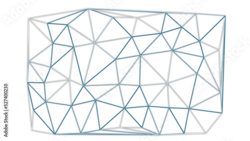 Φωτογραφία Delaunay Triangulation - Blue Parametric Pattern Type 8