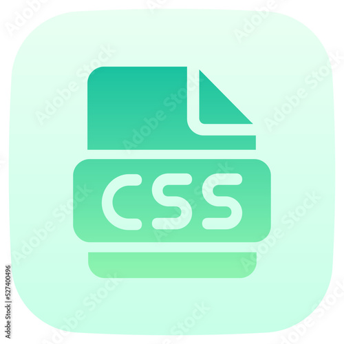 css file flat gradient icon
