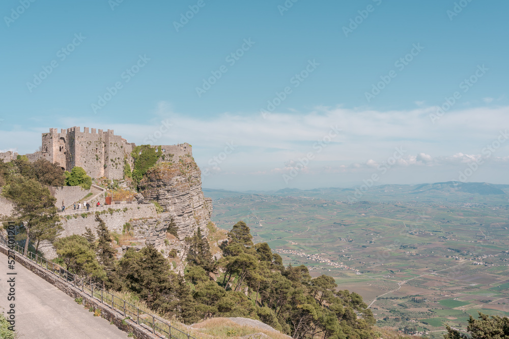Erice is a city on the island of Sicily, Italy. Located on top of Mount Erice, at around 750 meters above sea level in Trapani, Sicily. Beautiful View