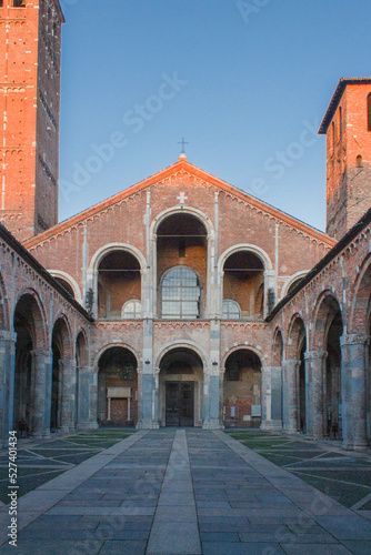 Courtyard of Basilica di Sant Ambrogio Photograph