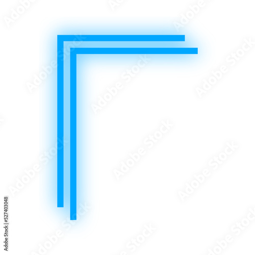 neon line border corner
