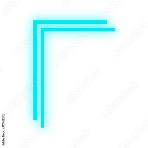 neon line border corner
