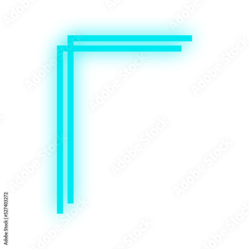neon line border corner
