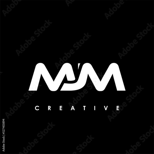 MJM Letter Initial Logo Design Template Vector Illustration