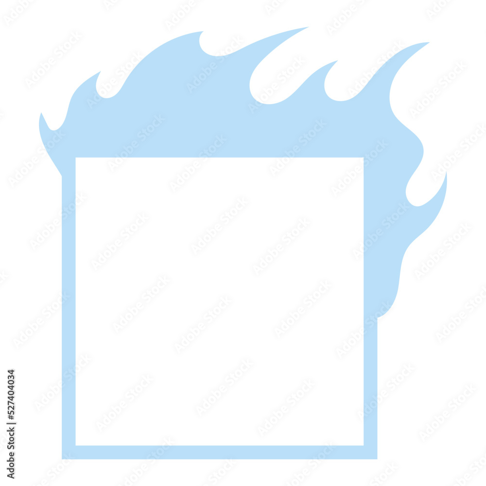 Obraz premium pastel fire square frame 