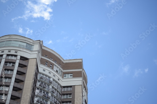 Wallpaper Mural modern buildings against the background of a cloudy sky, a green new building a large number of windows, entire buildings in Ukraine, the top angle of the photo Torontodigital.ca