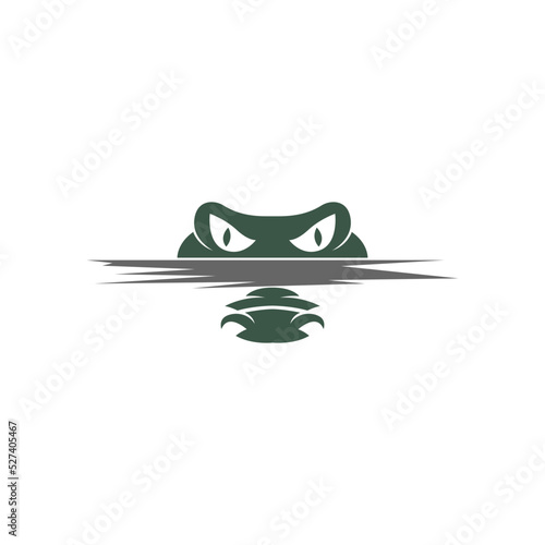 Foto Crocodile icon logo design illustration
